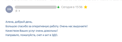 Скриншот отзыва Трансвертум